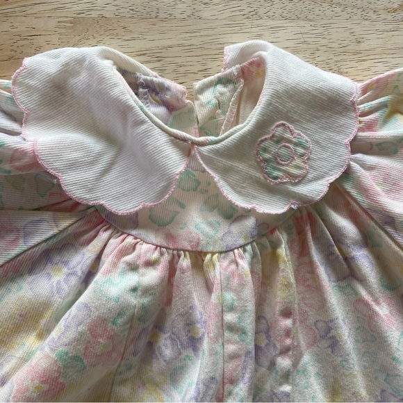 Vintage 80s/90s Baby Floral Cotton Romper by Health-Tex Size 12 Months - Picture 10 of 11